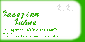 kasszian kuhne business card